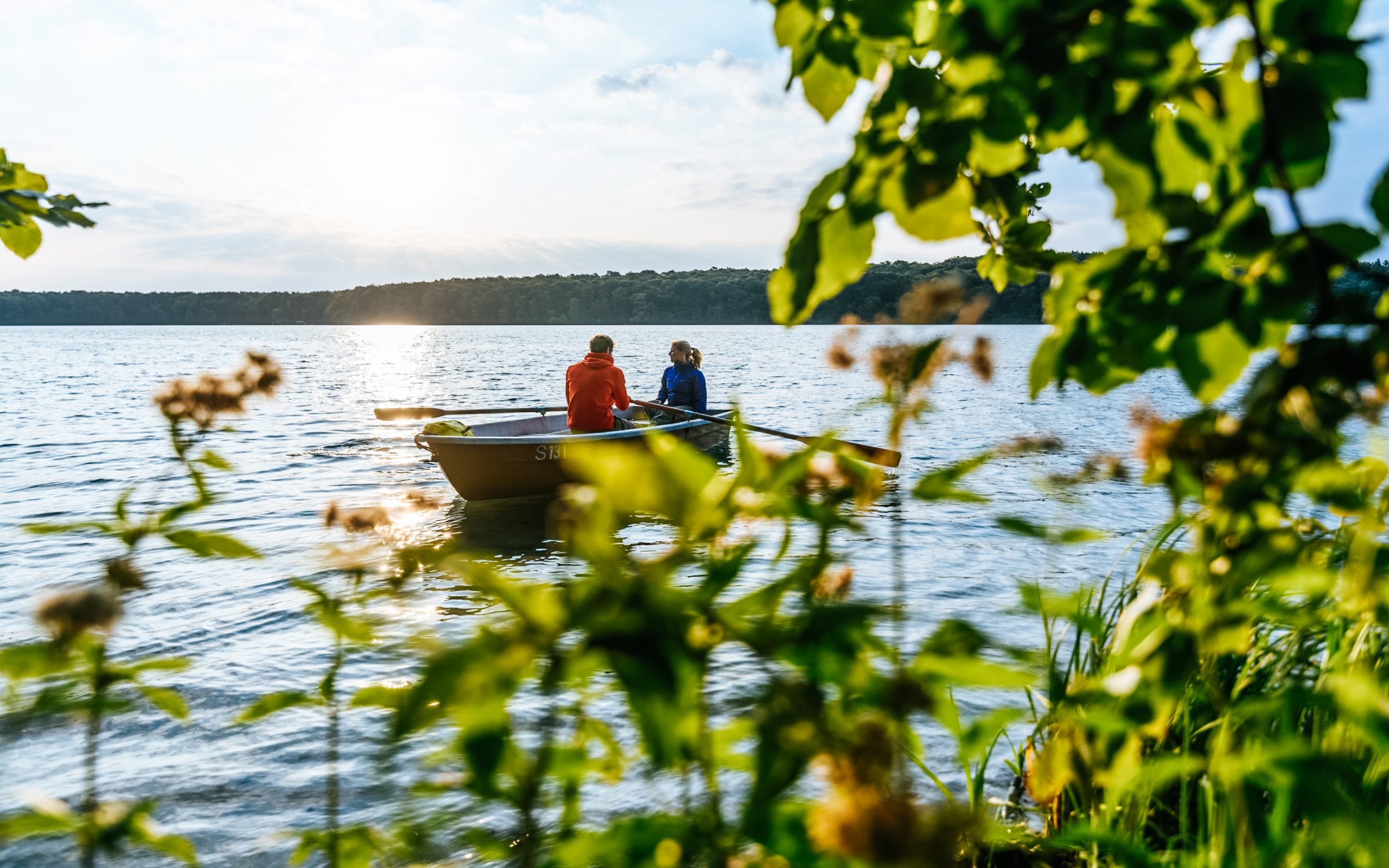 Bootfahren auf dem Stechlinsee, Brandenburg