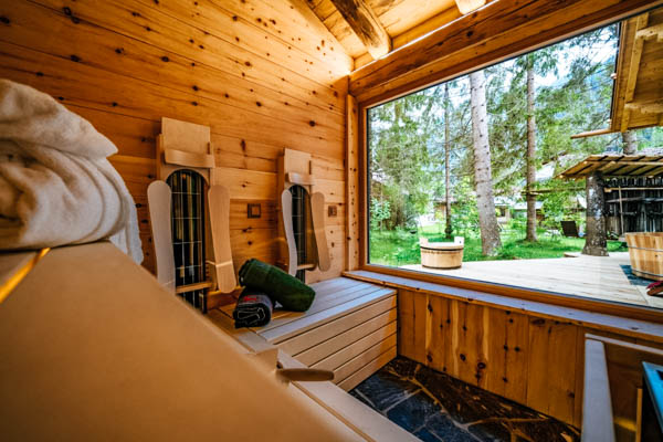 Sauna in der Berghütte Wildererhütte