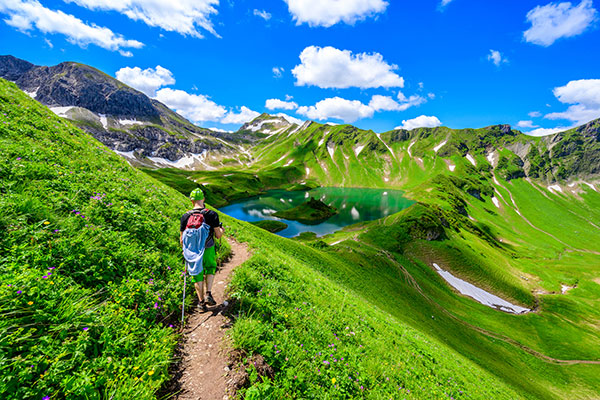 Blick auf den Schrecksee im Allgäu