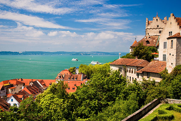 Blick von Meersburg über den Bodensee