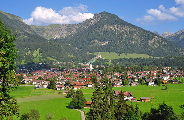 Blick auf Oberstdorf im Allgäu