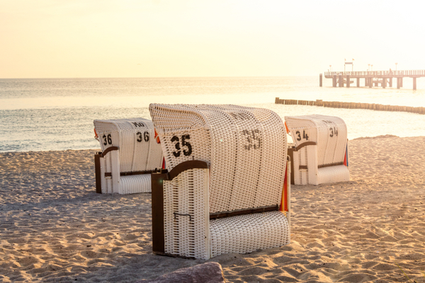 Strandkörbe am Strand von Kühlungsborn