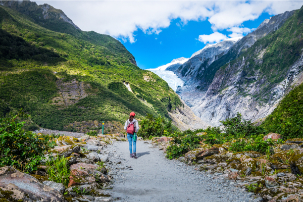 Wanderweg am Franz-Josef-Gletscher in Neuseeland