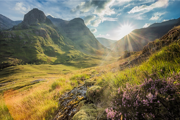 Die Berge in den schottischen Highlands