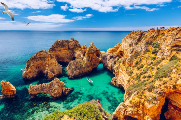 Ponta da Piedade an der Algarve in Portugal