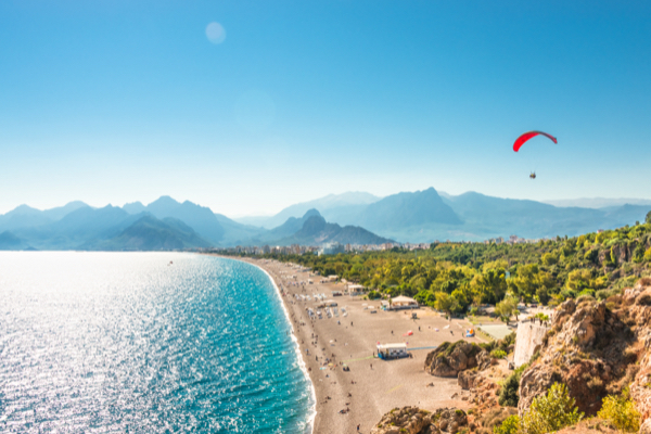 Strand an der türkischen Riviera bei Antalya