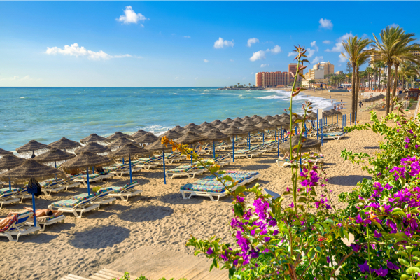 Strand in Benalmadena an der Costa del Sol