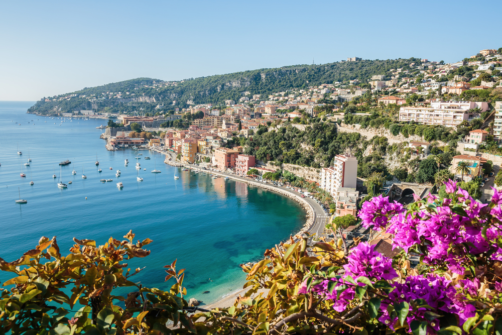 Blick auf die Côte d'Azur bei Villefranche-sur-Mer